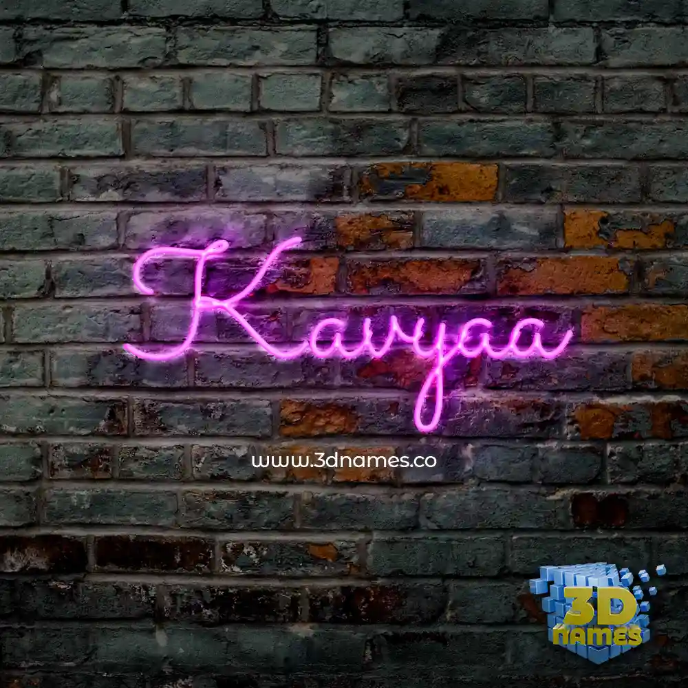 kavyaa in Pink Neon style - 3D name wallpaper