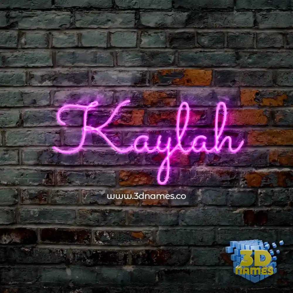 kaylah in Pink Neon style - 3D name wallpaper