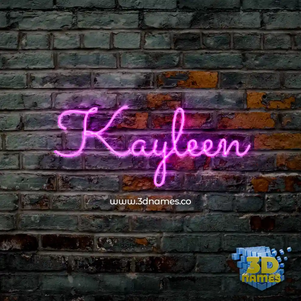 kayleen in Pink Neon style - 3D name wallpaper