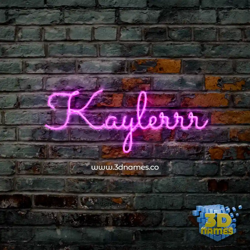 kaylerrr in Pink Neon style - 3D name wallpaper