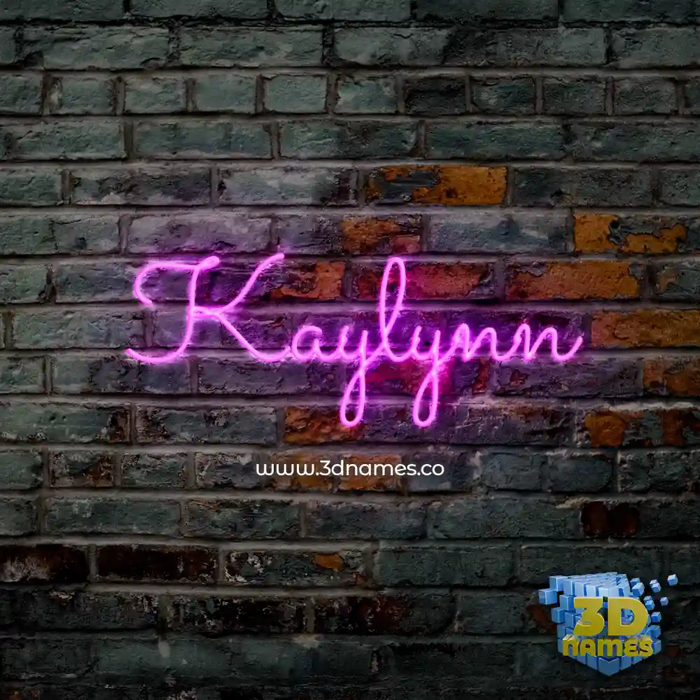 kaylynn in Pink Neon style - 3D name wallpaper