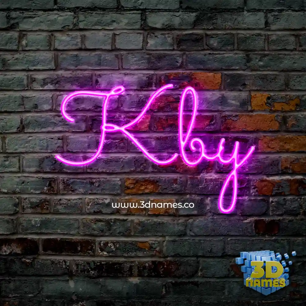 kby in Pink Neon style - 3D name wallpaper