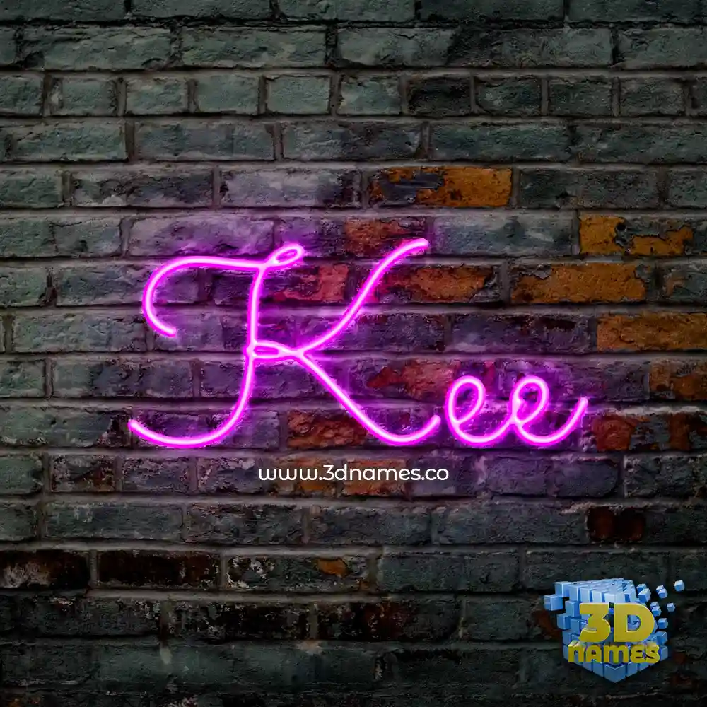 kee in Pink Neon style - 3D name wallpaper