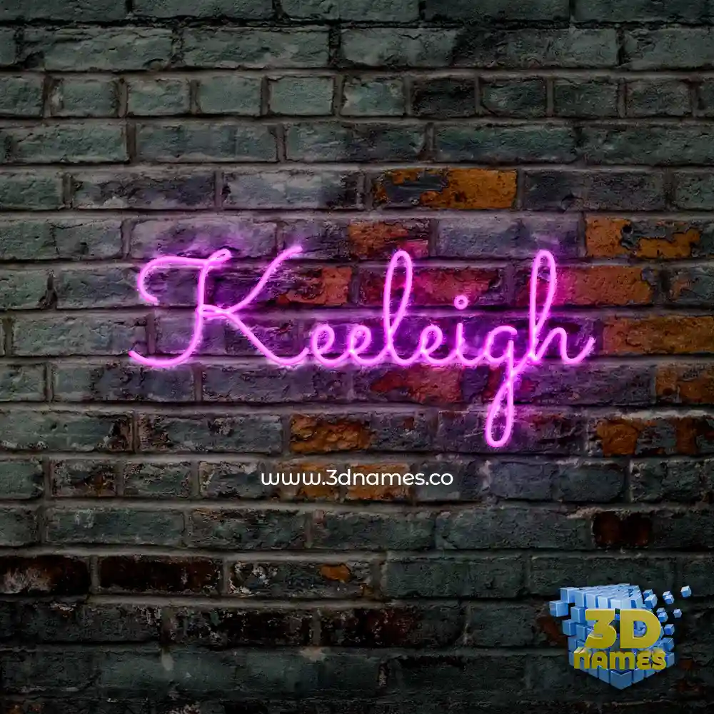 keeleigh in Pink Neon style - 3D name wallpaper