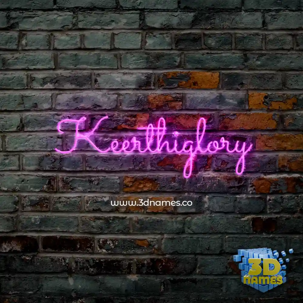 keerthiglory in Pink Neon style - 3D name wallpaper