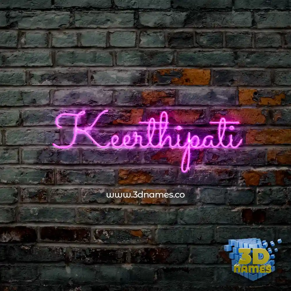 keerthipati in Pink Neon style - 3D name wallpaper