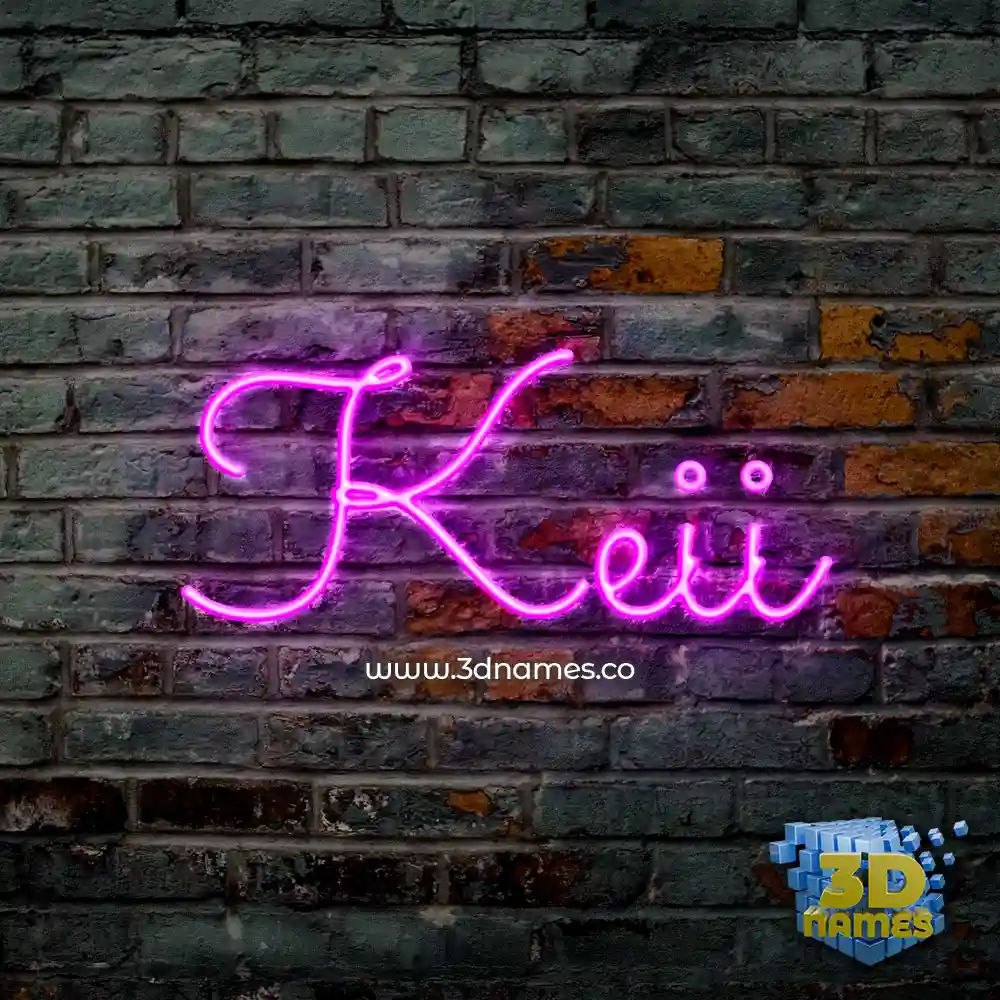 keii in Pink Neon style - 3D name wallpaper