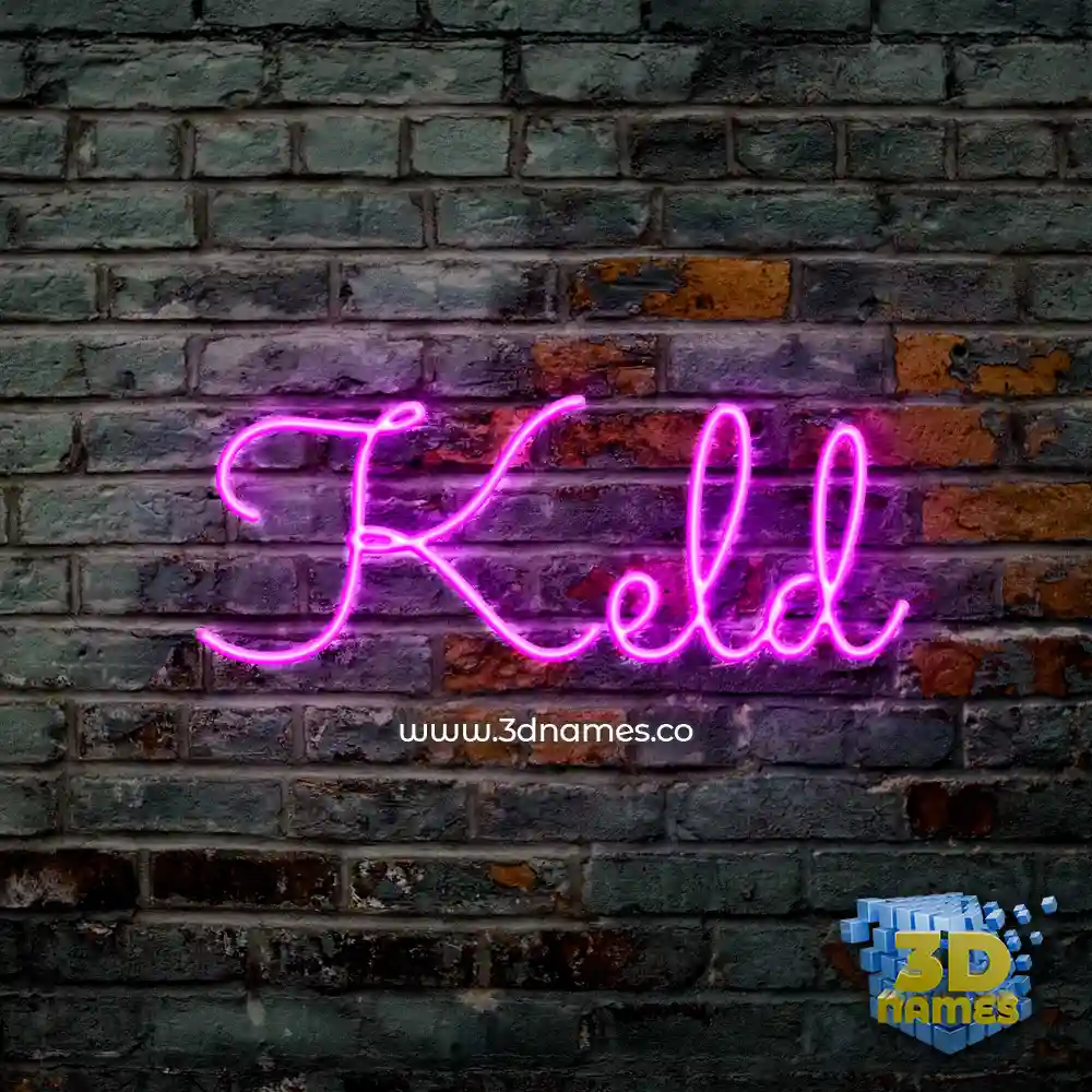 keld in Pink Neon style - 3D name wallpaper