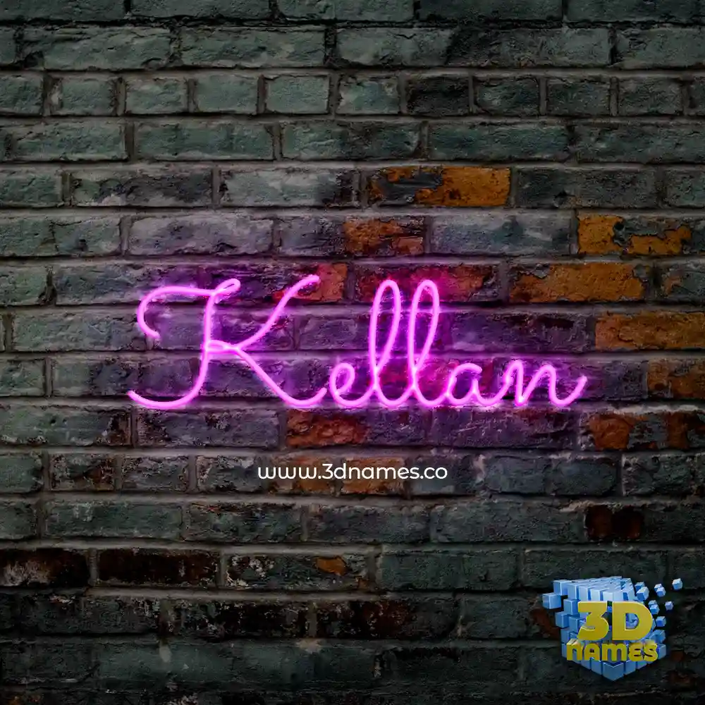kellan in Pink Neon style - 3D name wallpaper