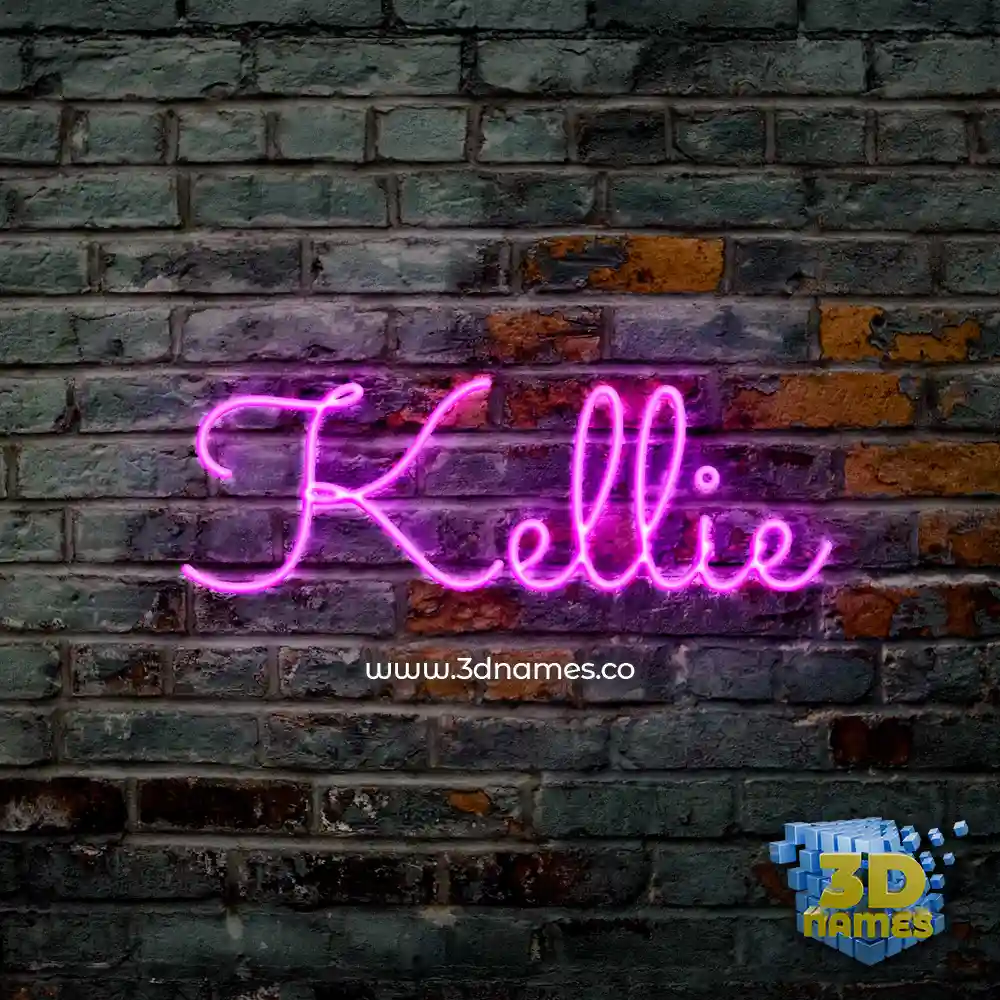 kellie in Pink Neon style - 3D name wallpaper
