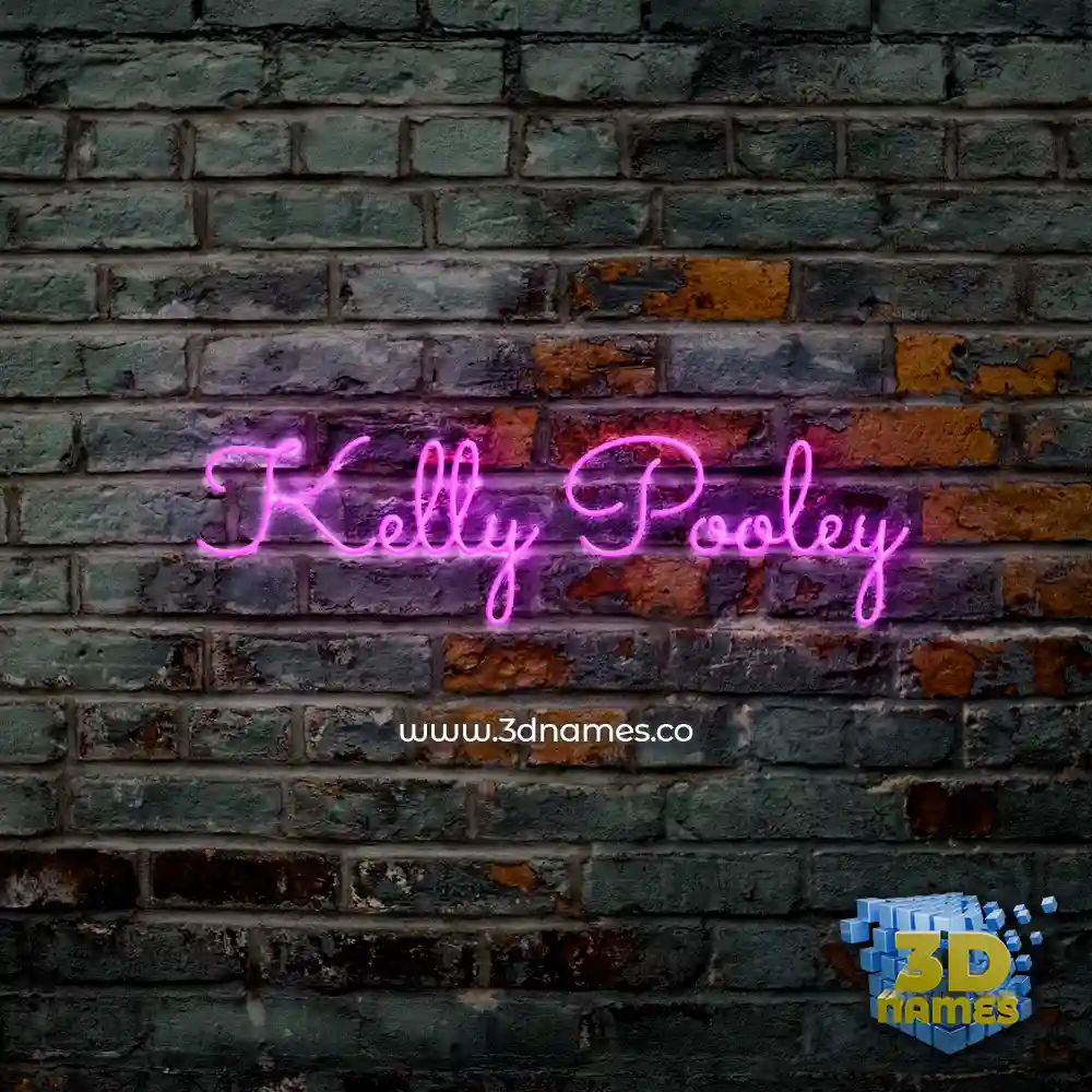 kelly pooley in Pink Neon style - 3D name wallpaper