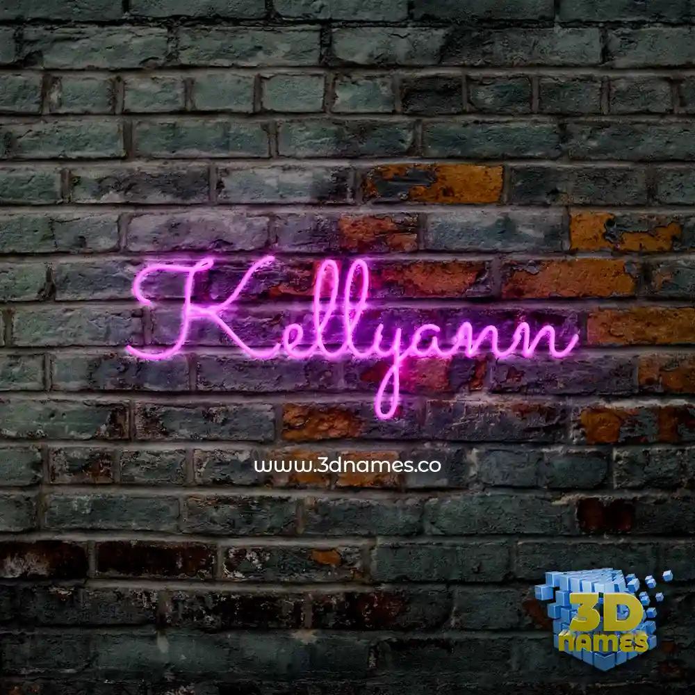 kellyann in Pink Neon style - 3D name wallpaper