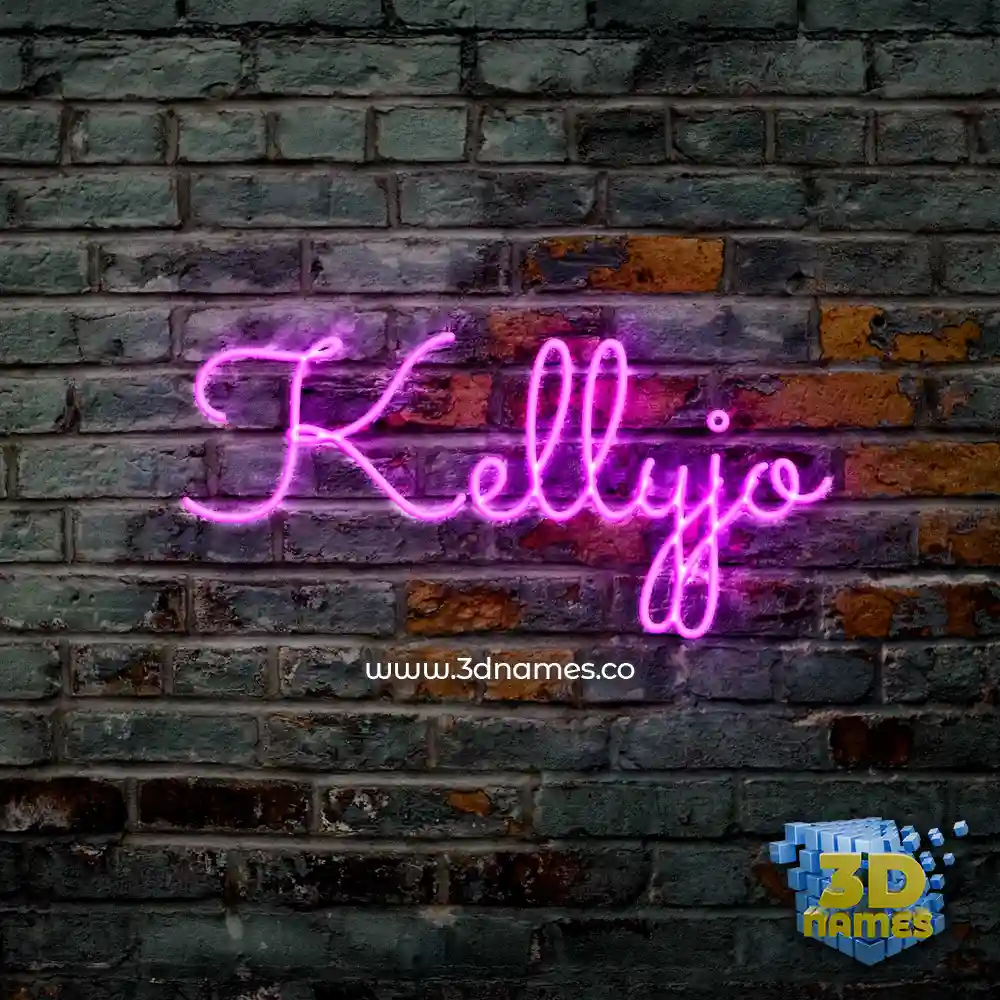 kellyjo in Pink Neon style - 3D name wallpaper