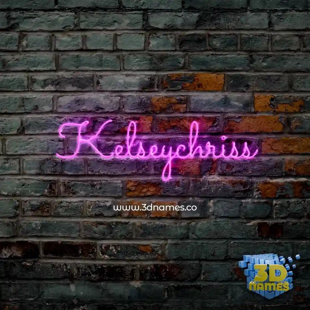kelseychriss in Pink Neon style - 3D name wallpaper