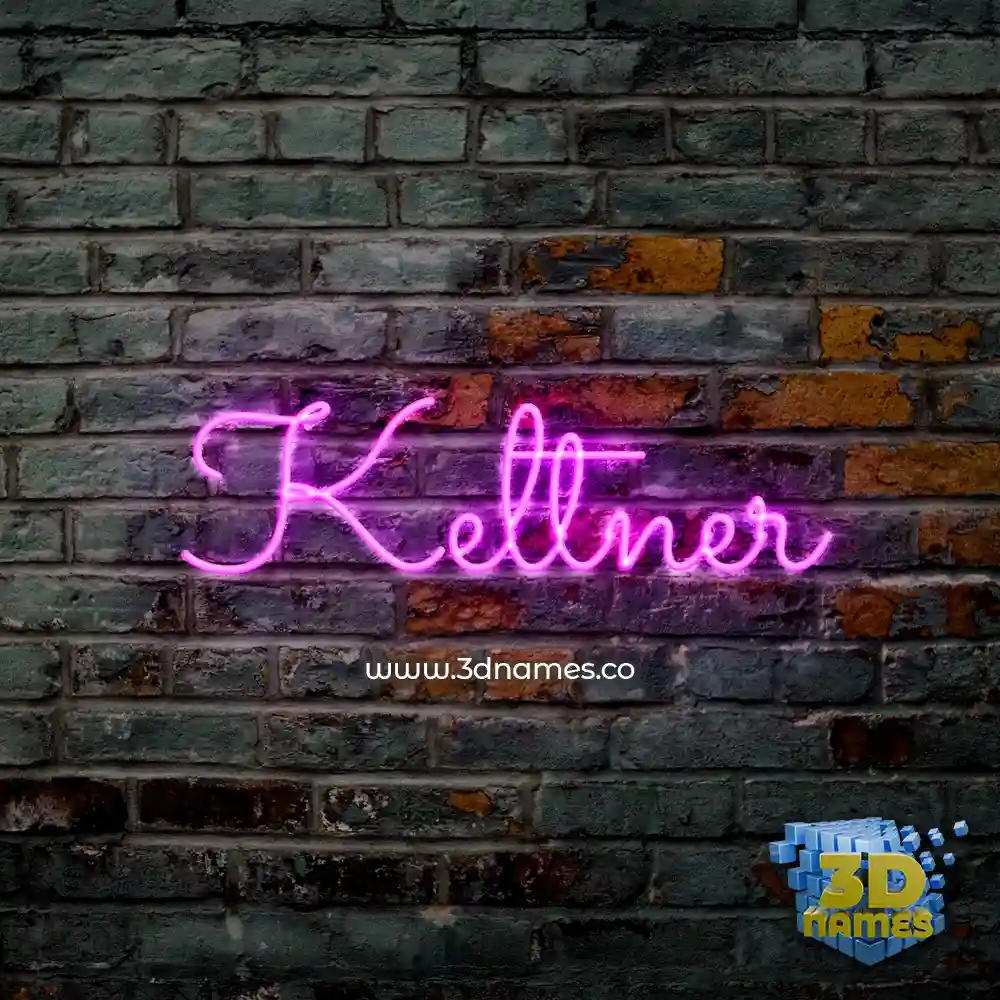 keltner in Pink Neon style - 3D name wallpaper