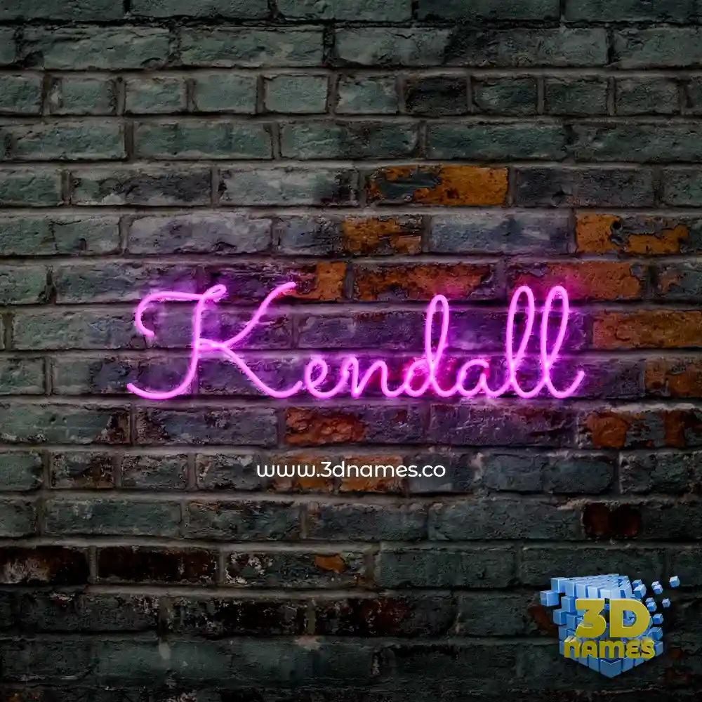 kendall in Pink Neon style - 3D name wallpaper