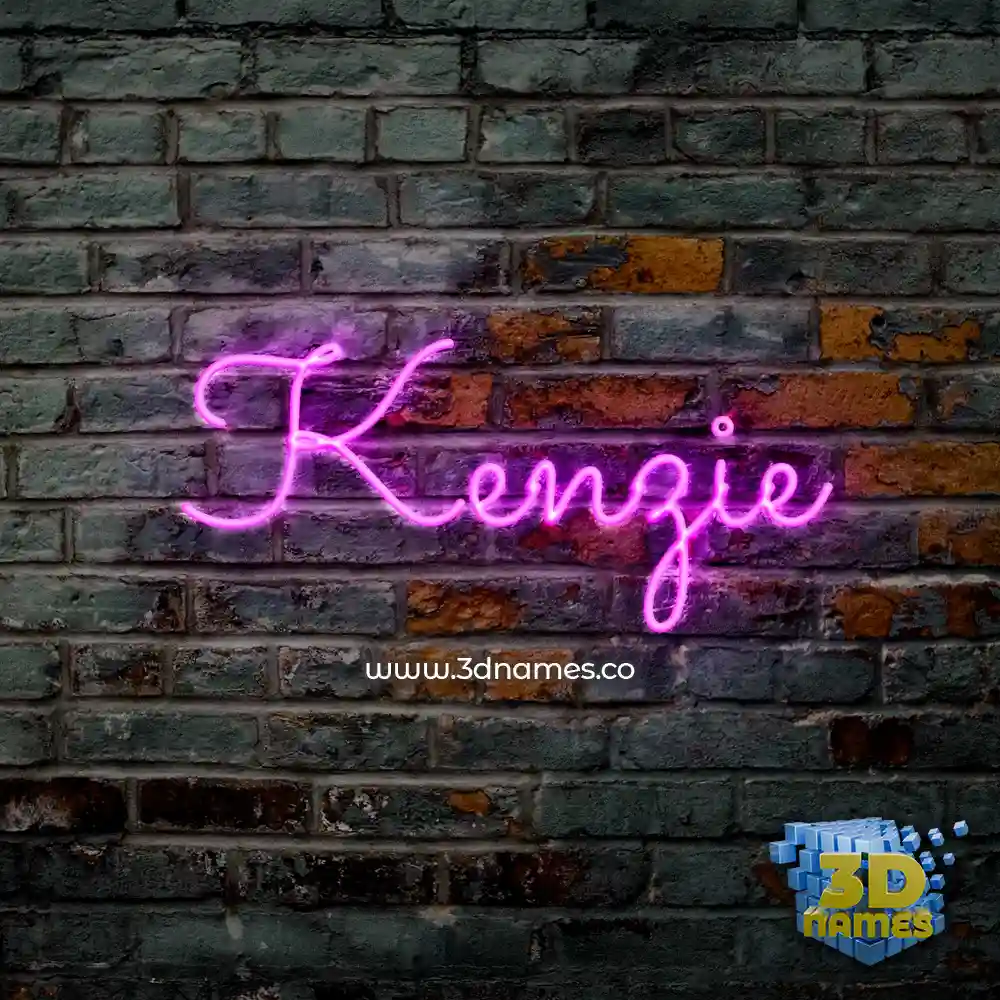 kenzie in Pink Neon style - 3D name wallpaper