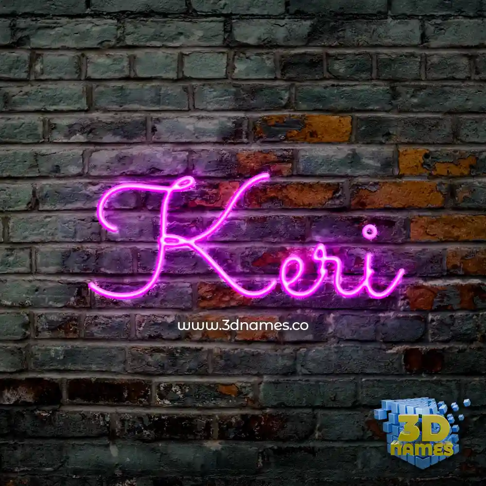 keri in Pink Neon style - 3D name wallpaper