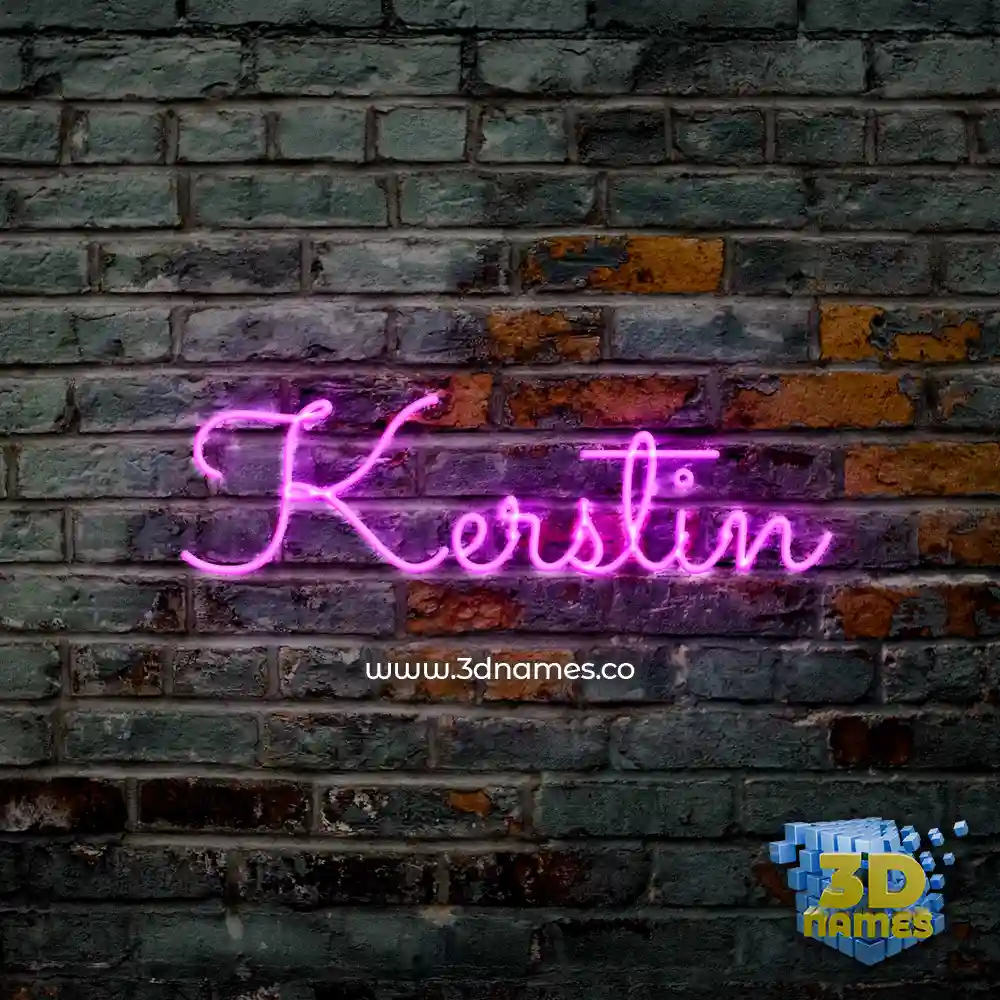 kerstin in Pink Neon style - 3D name wallpaper
