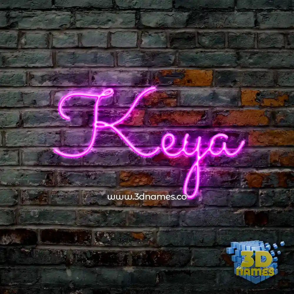 keya in Pink Neon style - 3D name wallpaper