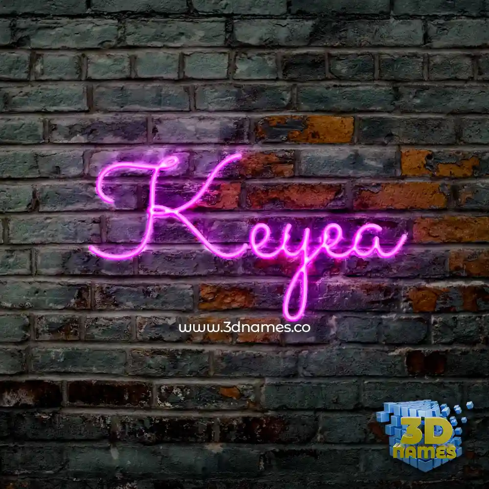 keyea in Pink Neon style - 3D name wallpaper