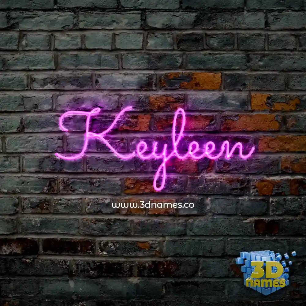 keyleen in Pink Neon style - 3D name wallpaper
