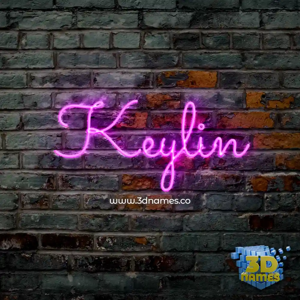 keylin in Pink Neon style - 3D name wallpaper