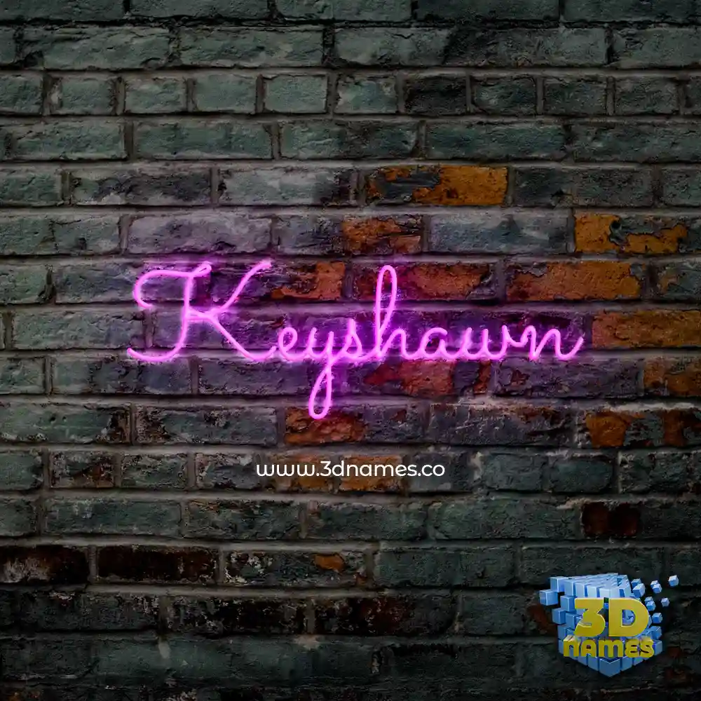 keyshawn in Pink Neon style - 3D name wallpaper