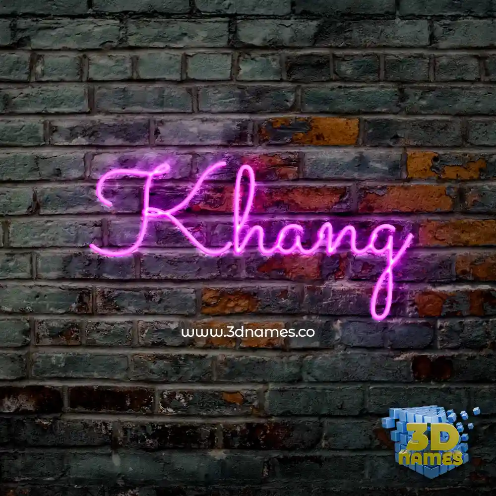khang in Pink Neon style - 3D name wallpaper