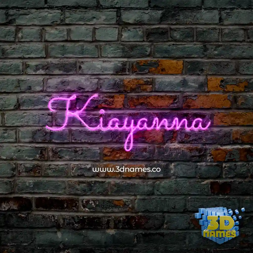 kiayanna in Pink Neon style - 3D name wallpaper