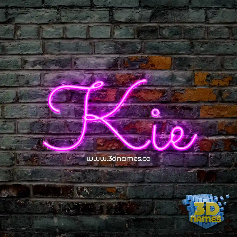 kie in Pink Neon style - 3D name wallpaper