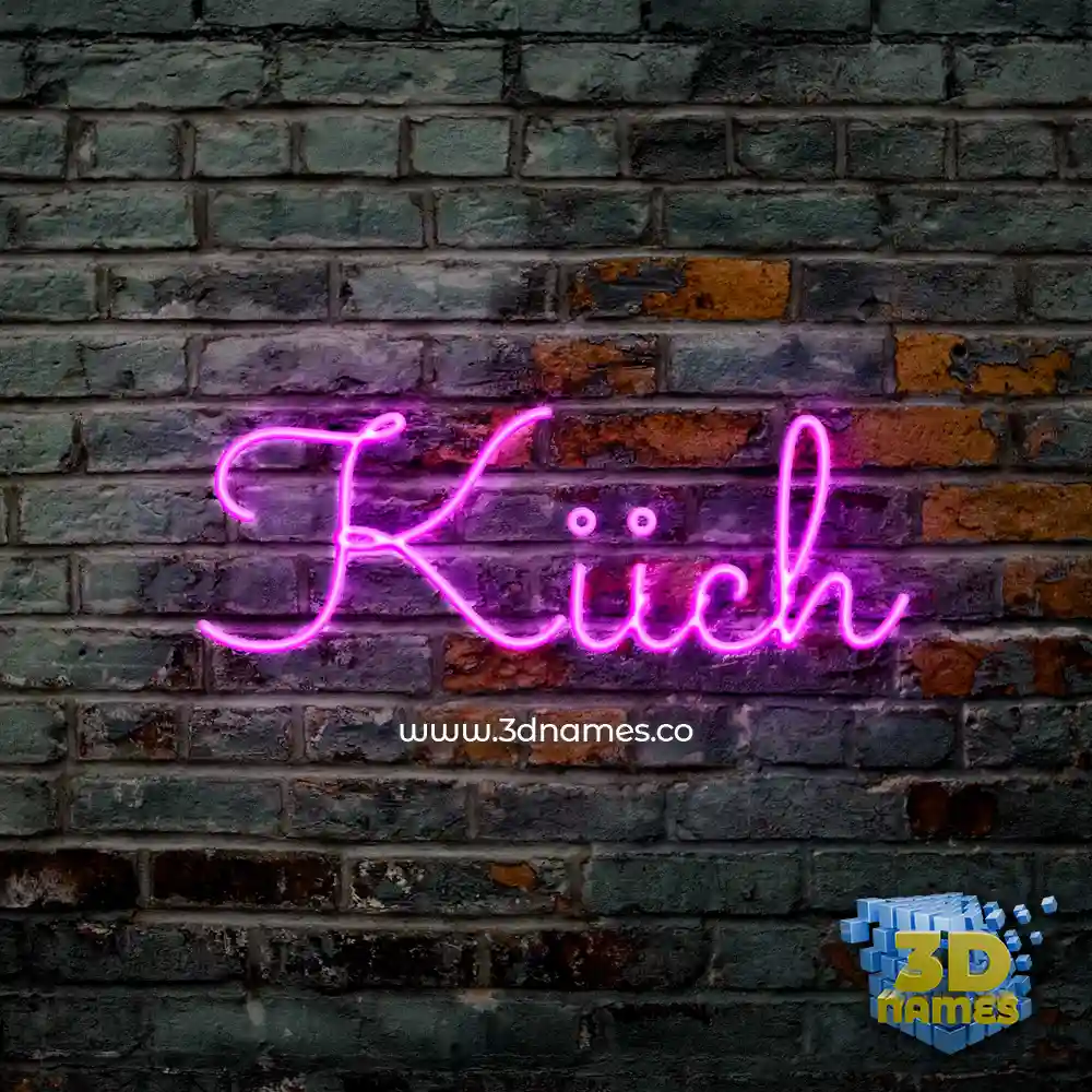 kiich in Pink Neon style - 3D name wallpaper