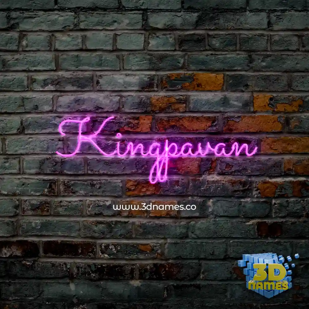 kingpavan in Pink Neon style - 3D name wallpaper