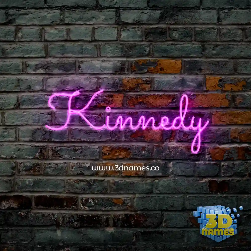 kinnedy in Pink Neon style - 3D name wallpaper