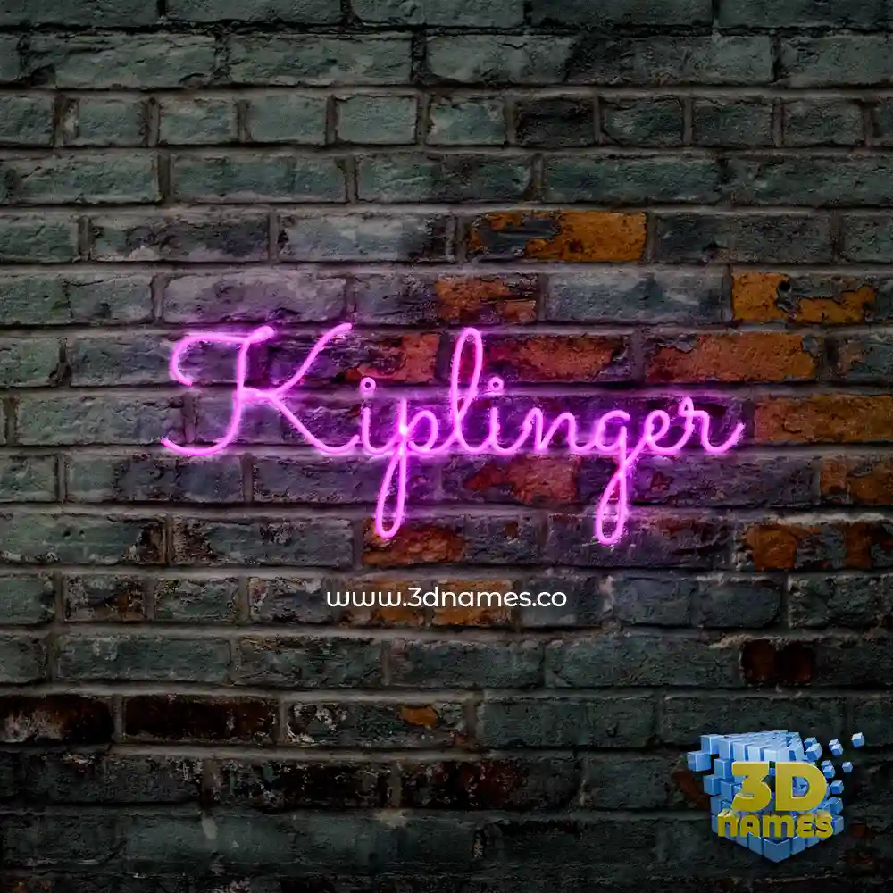 kiplinger in Pink Neon style - 3D name wallpaper