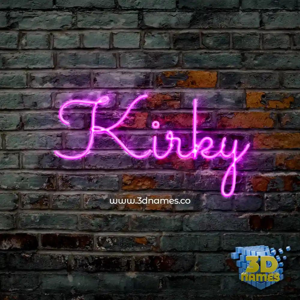kirky in Pink Neon style - 3D name wallpaper