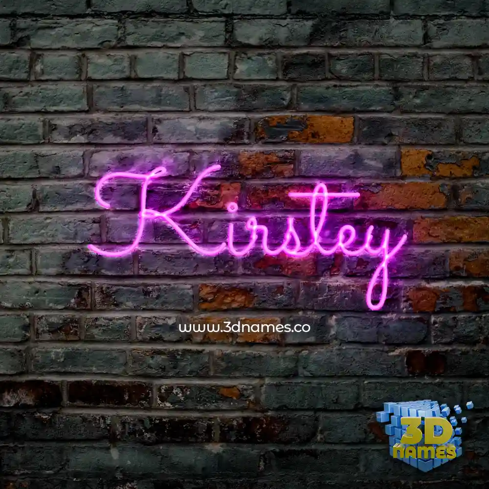 kirstey in Pink Neon style - 3D name wallpaper