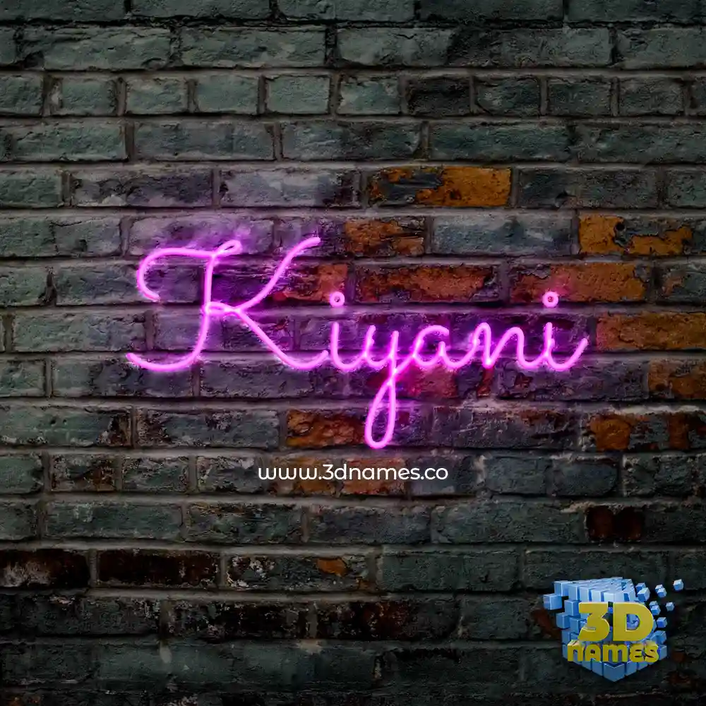 kiyani in Pink Neon style - 3D name wallpaper