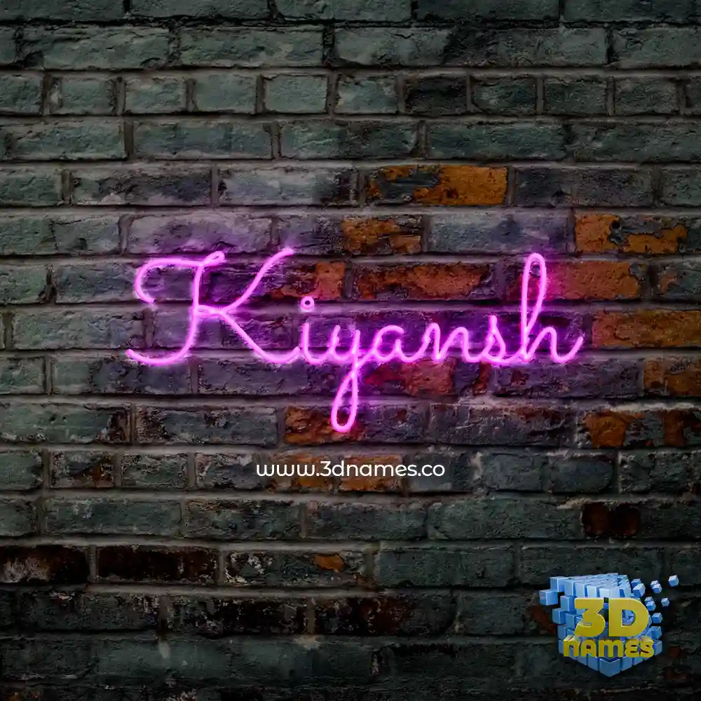 kiyansh in Pink Neon style - 3D name wallpaper
