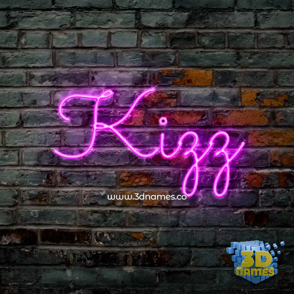 kizz in Pink Neon style - 3D name wallpaper