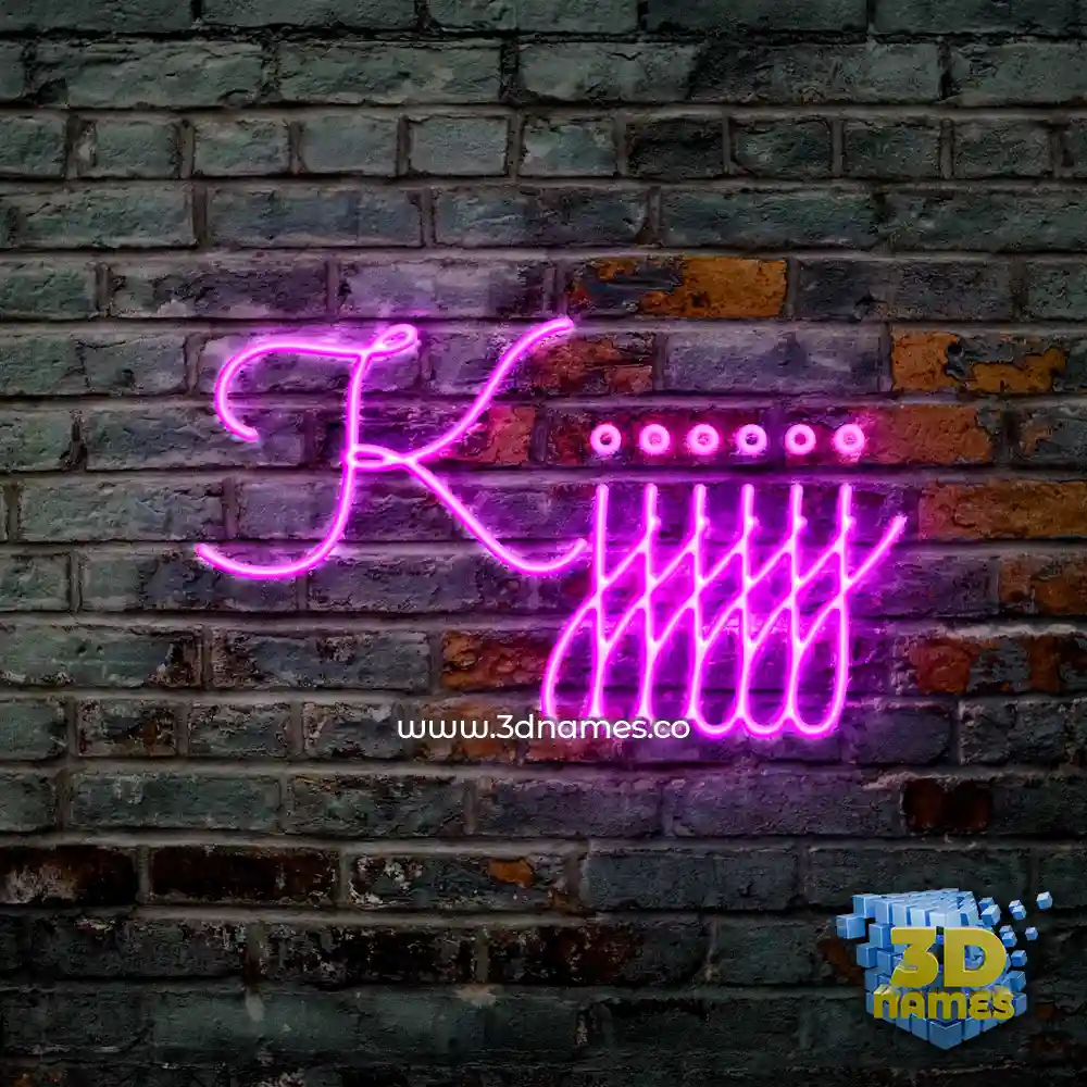 kjjjjjj in Pink Neon style - 3D name wallpaper