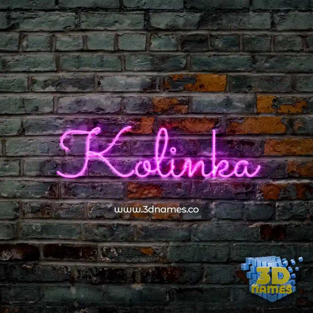 kolinka in Pink Neon style - 3D name wallpaper