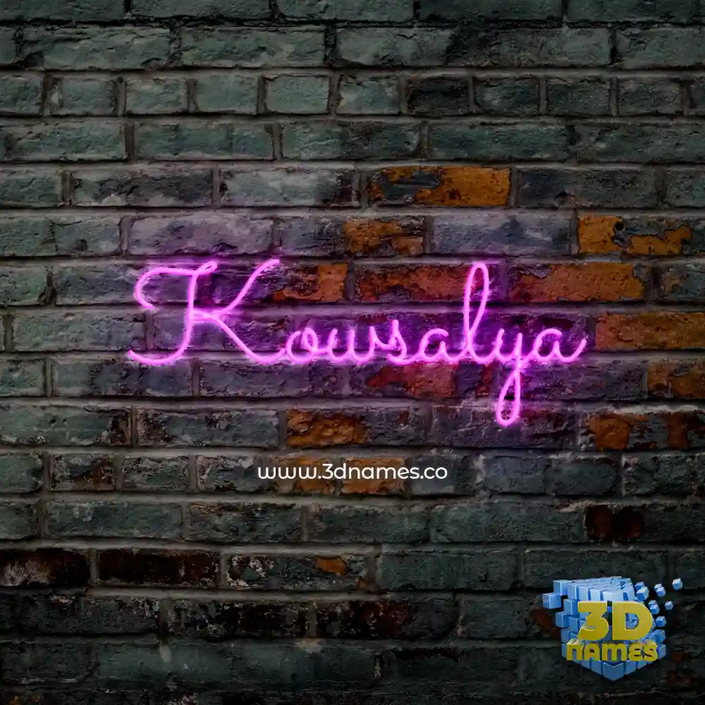 kowsalya in Pink Neon style - 3D name wallpaper