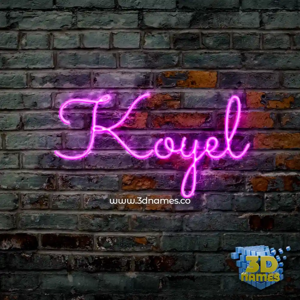 koyel in Pink Neon style - 3D name wallpaper