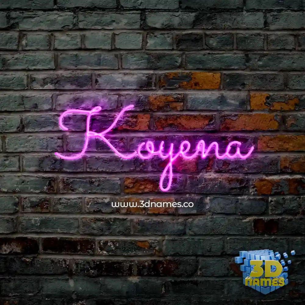 koyena in Pink Neon style - 3D name wallpaper