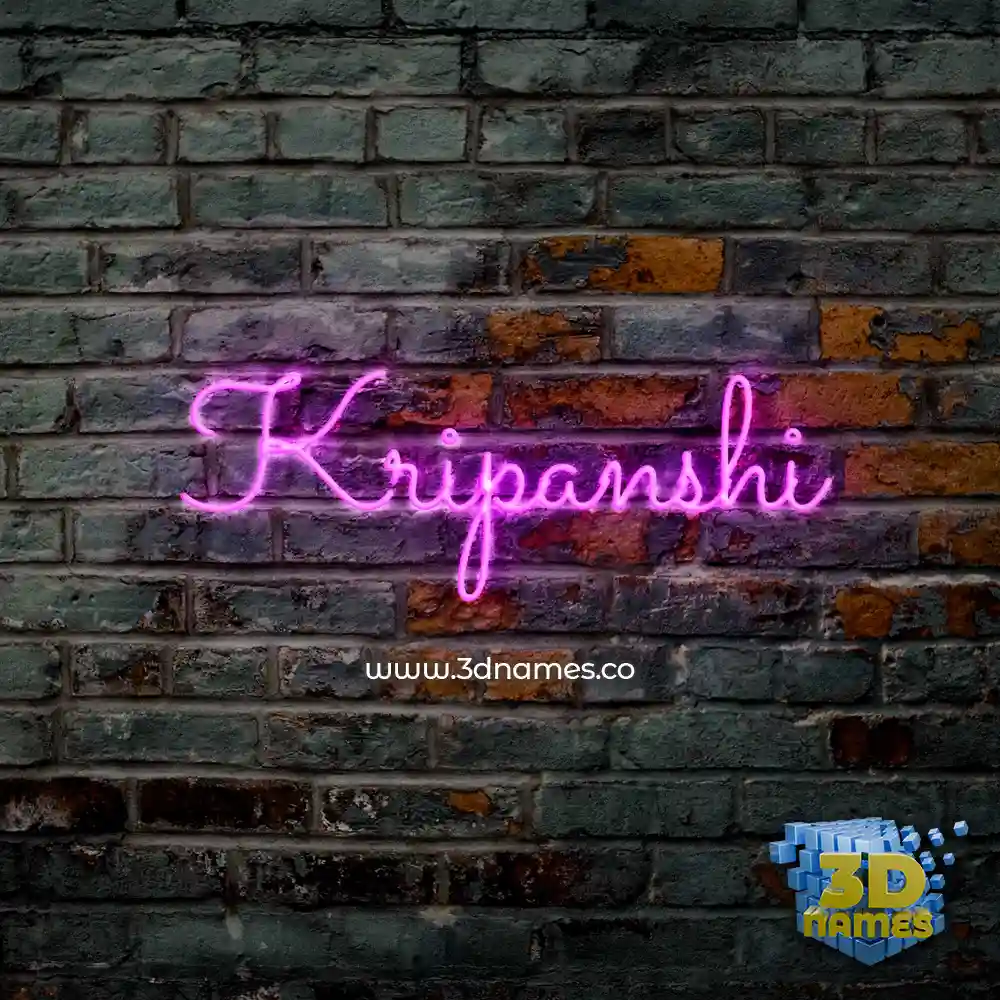 kripanshi in Pink Neon style - 3D name wallpaper