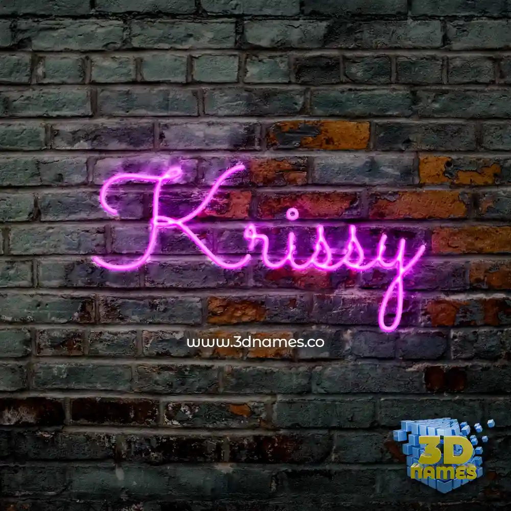 krissy in Pink Neon style - 3D name wallpaper
