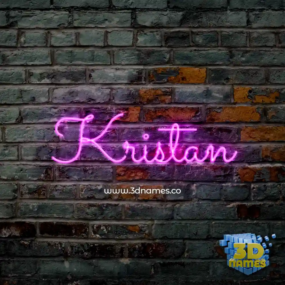 kristan in Pink Neon style - 3D name wallpaper