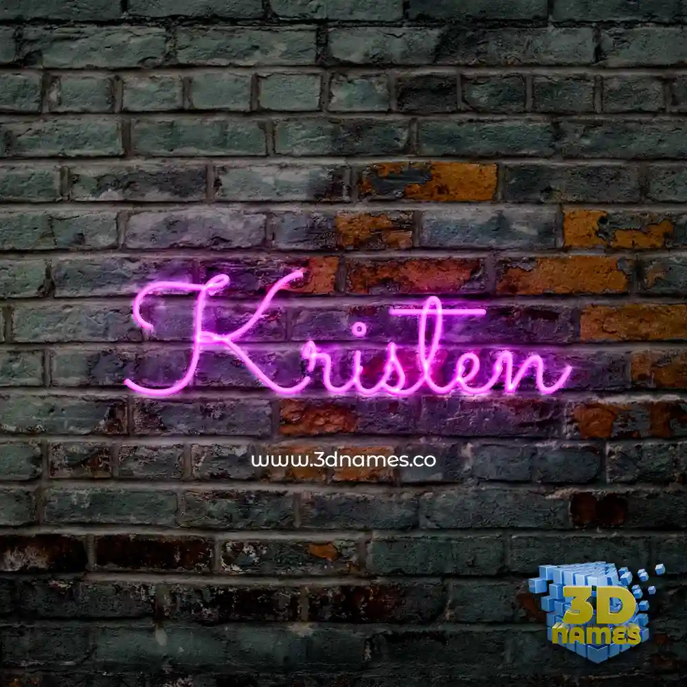 kristen in Pink Neon style - 3D name wallpaper