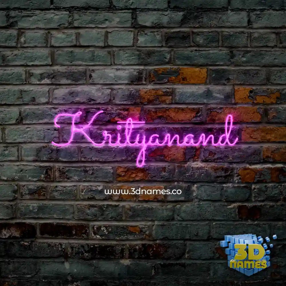 krityanand in Pink Neon style - 3D name wallpaper